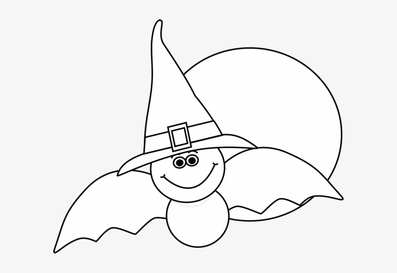 Halloween Clipart Png Black And White - Halloween Black And White Bat, transparent png #3076875