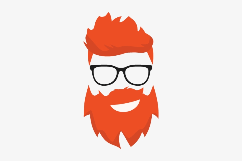 Red Hair Clipart Red Beard - Mustache And Beard Cartoon, transparent png #3077127