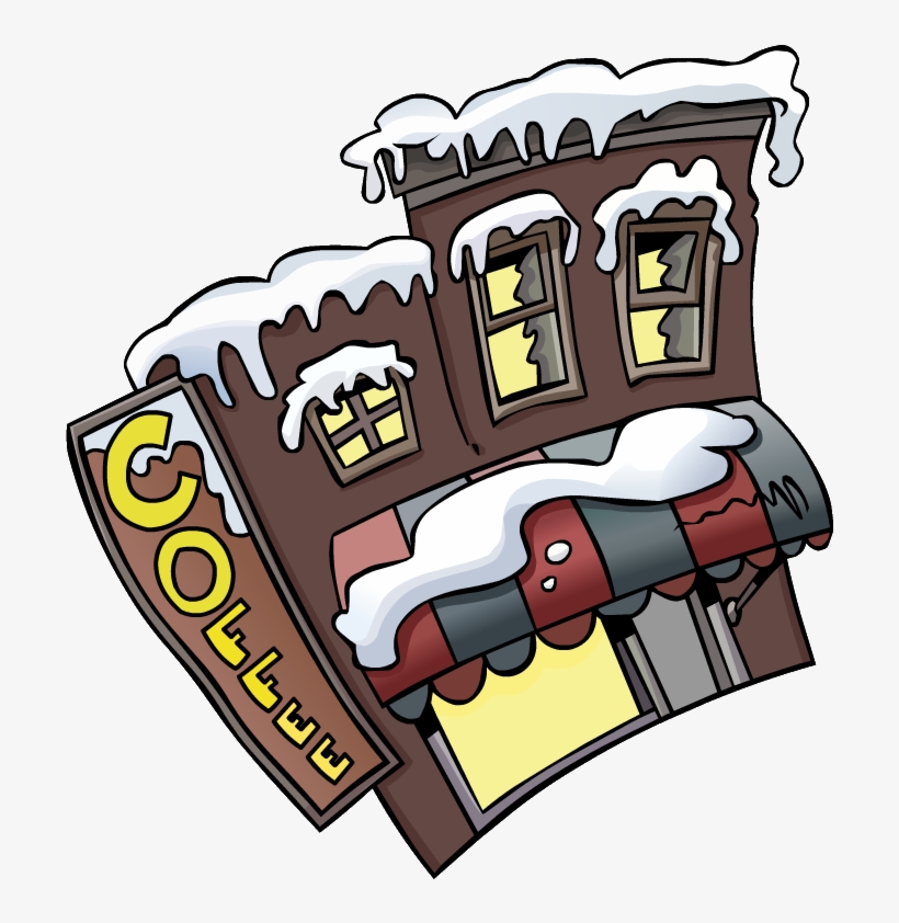 Hot Chocolate Clipart Penguin - Club Penguin Coffee Shop Outside, transparent png #3077276