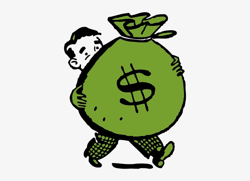 Cartoon Man Holding Money Bag Greendark Cove Street - Money Bag, transparent png #3077286