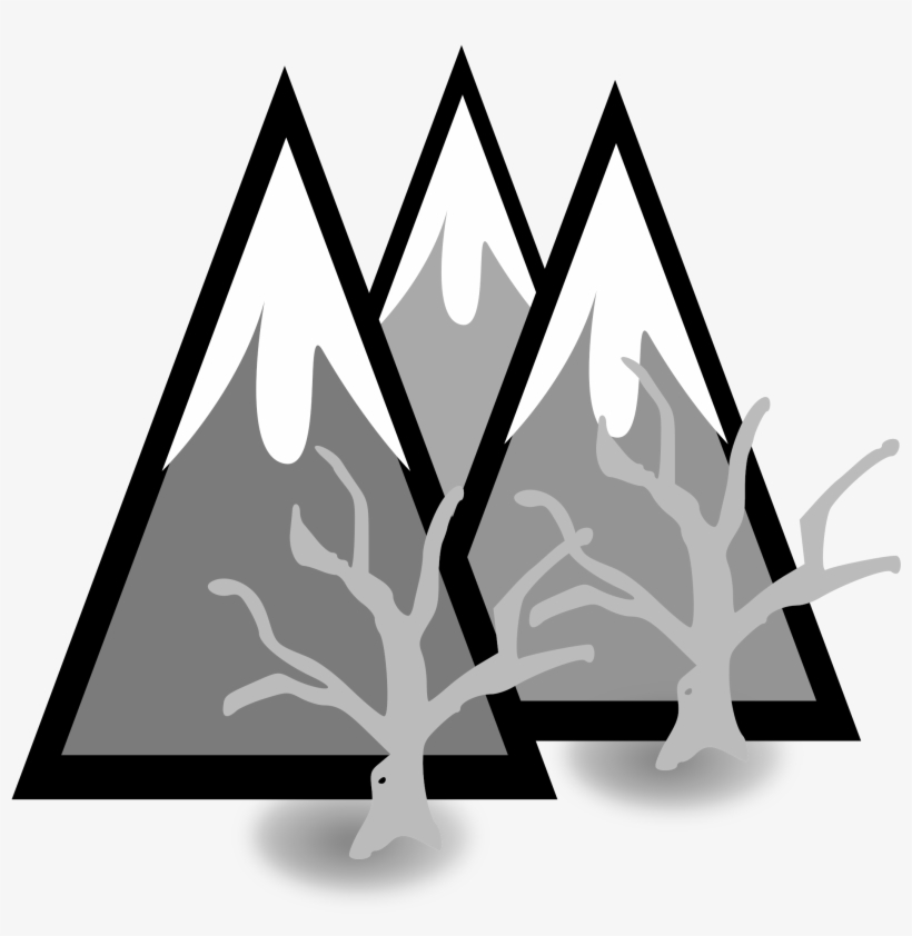 Clipart Library Library Clipart Mountains Black And - Snow Capped Mountain Clipart, transparent png #3077805