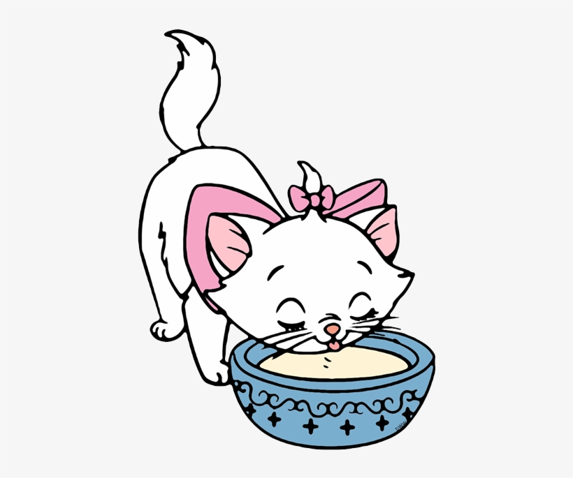 Milk Clipart Cat - Cat Drinking Milk Clipart, transparent png #3078417