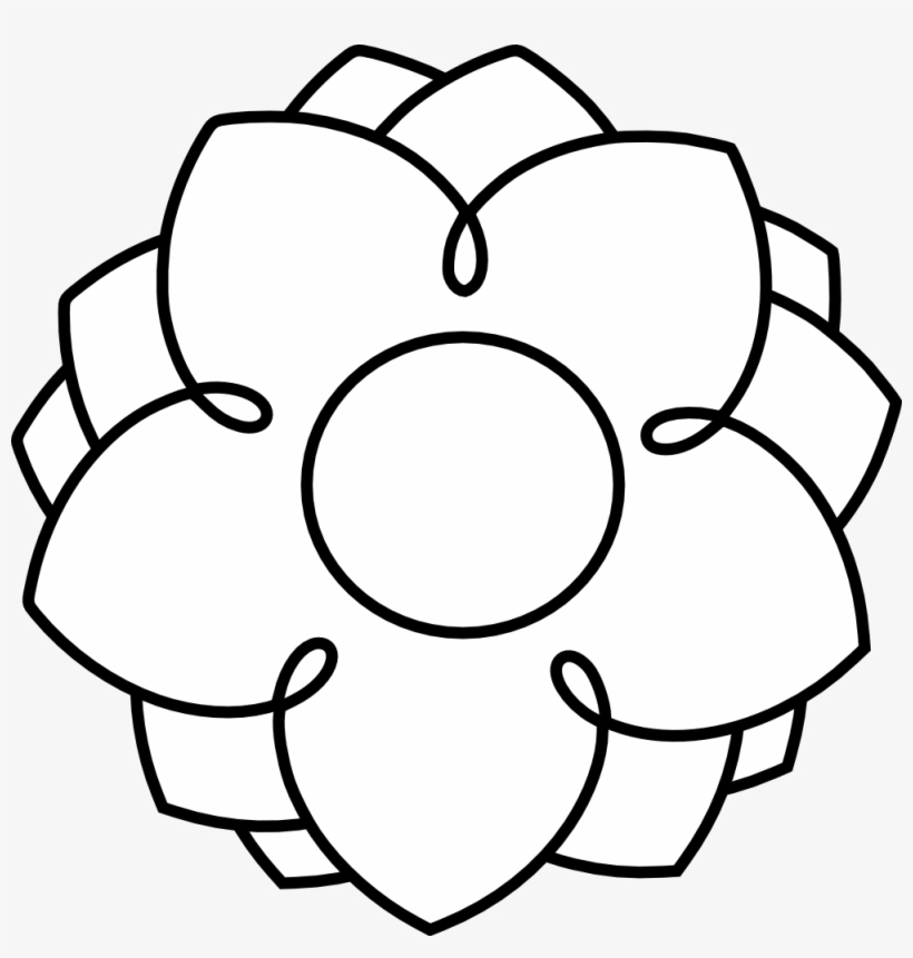 Flowers Clipart Black And White - Clip Art, transparent png #3078425