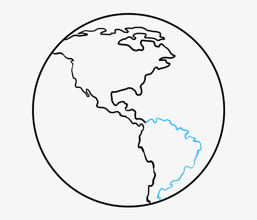 How To Draw Earth - Earth Drawing, transparent png #3078952