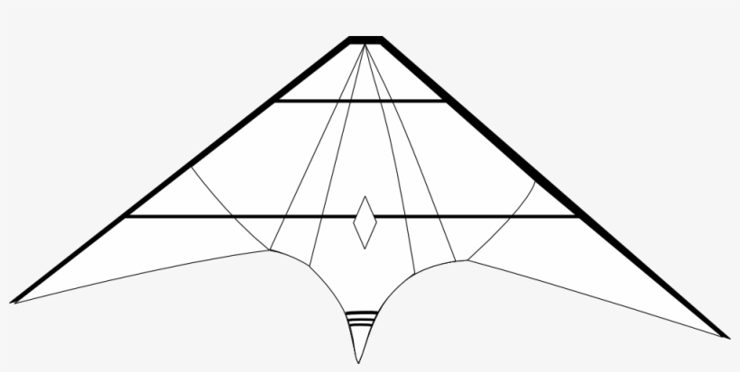 Antontw Kite Black White Line Art 999px 55 - Clip Art, transparent png #3079380