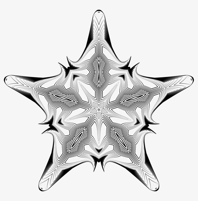 Black And White Grayscale Drawing Monochrome Photography - Grayscale Fractal, transparent png #3079503