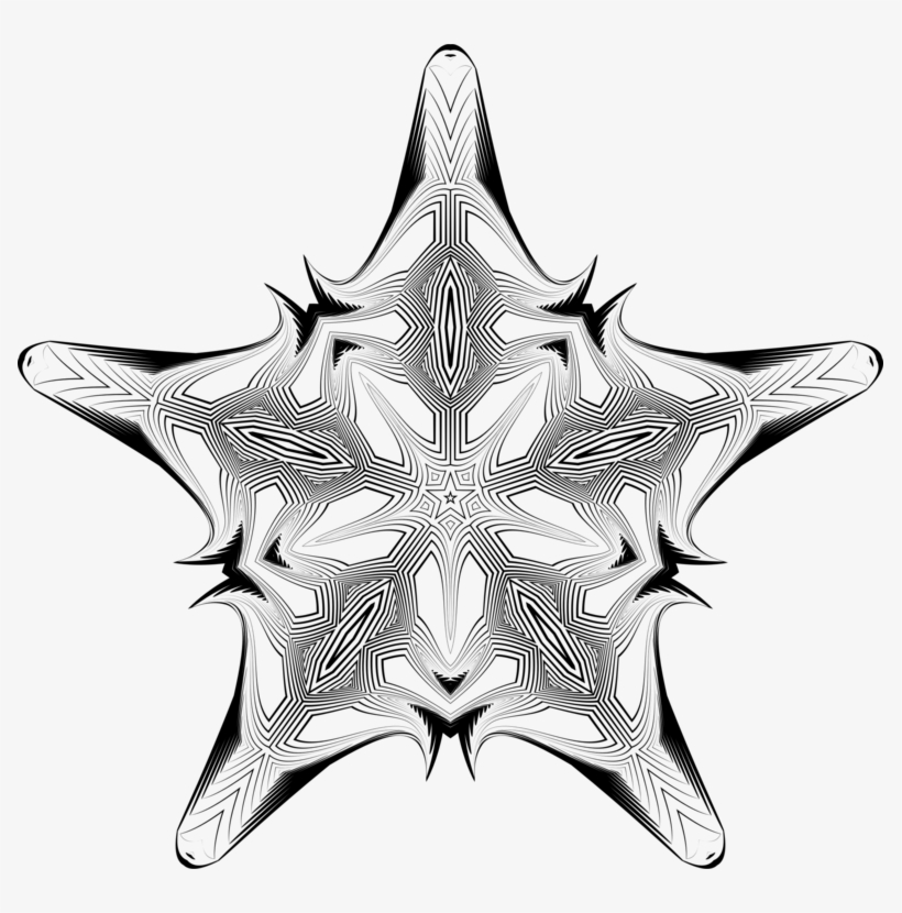 Black And White Grayscale Drawing Monochrome Photography - Grayscale Fractal, transparent png #3079503