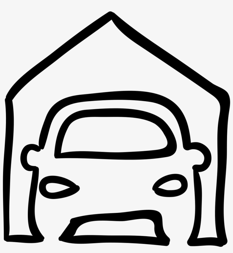 Car Outline In Garage Comments - Carro Na Garagem Desenho, transparent png #3079716