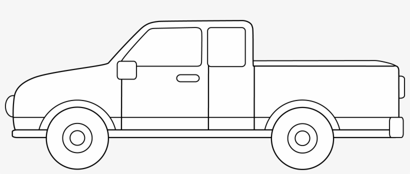 Profile Clipart Pickup Truck - Pickup Truck Clipart Black And White, transparent png #3079855