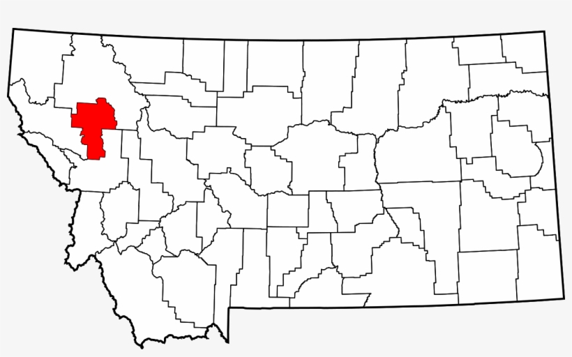 Map Of Montana Highlighting Lake County - Montana Counties Map Blank, transparent png #3079896