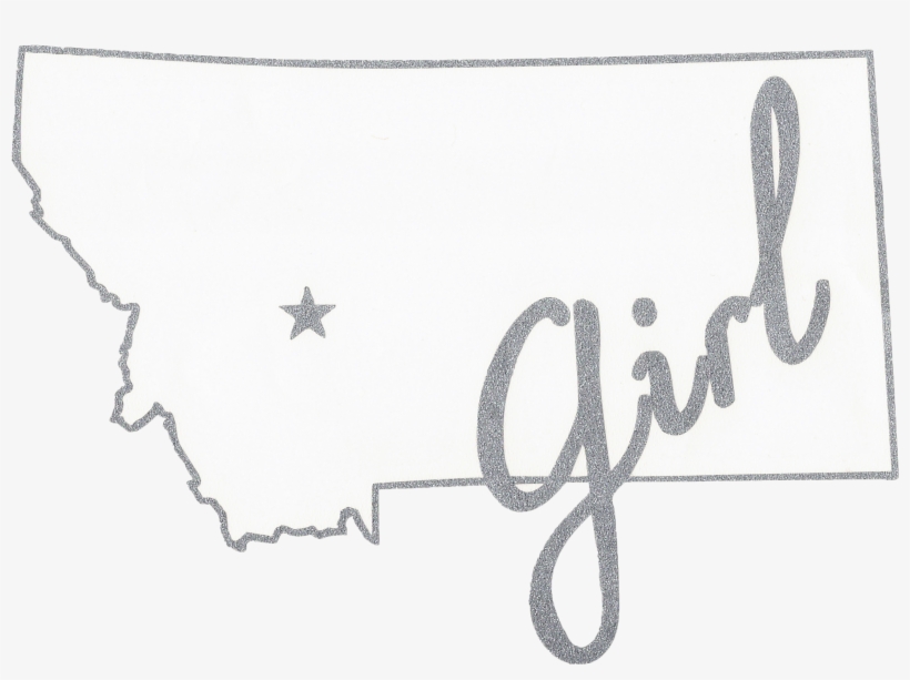 Car Decal, Montana Girl - Drawing, transparent png #3080072