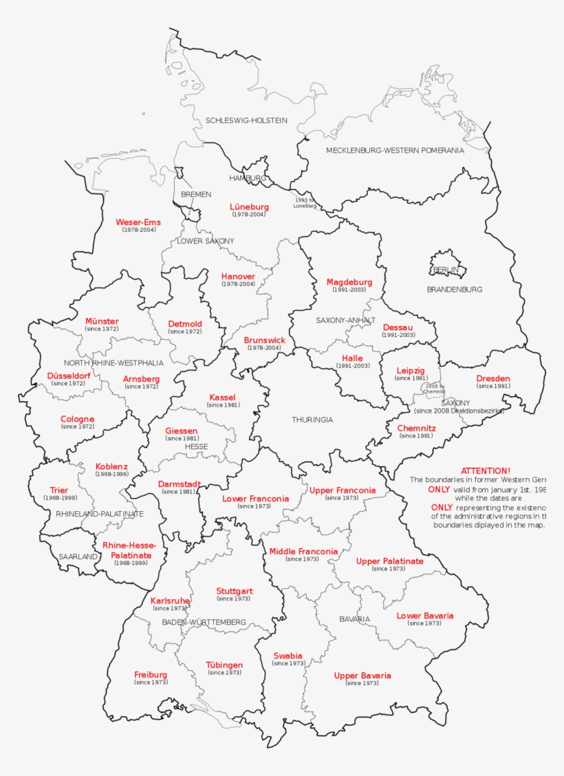 Arresting German Counties Map Me Within X - Districts Of Germany, transparent png #3080407