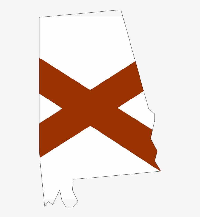 Vector Graphics - Alabama State Outline With Flag, transparent png #3080557