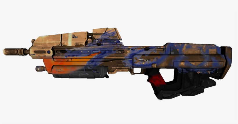 Inspired By The Dragon Lore - Halo Reach Assault Rifle Side View, transparent png #3081370