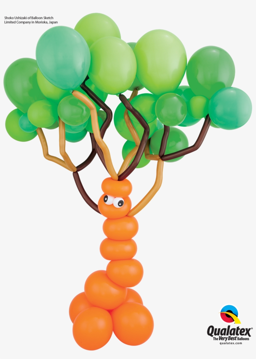 This Asymmetrical, Orange Trunk And Organically-sized - 15cm Qualatex Quick Link Balloons Assorted Colours, transparent png #3082041