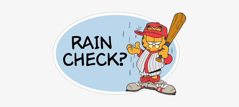 Rain Check - Marmont Hill Garfield 'baseball Player' Painting Print, transparent png #3082610