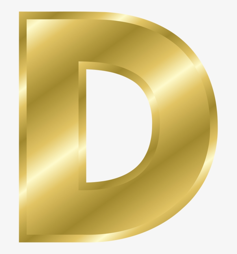 Letter D Design Gold, transparent png #3083399
