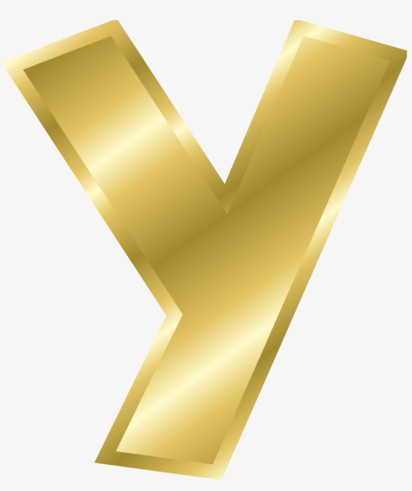 Letter Case Alphabet Y Gold - Letters Of The Alphabet, transparent png #3083462