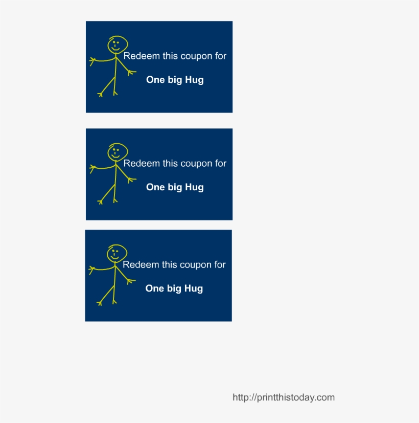 One Big Hug Coupon For Father's Day - Slope, transparent png #3084395