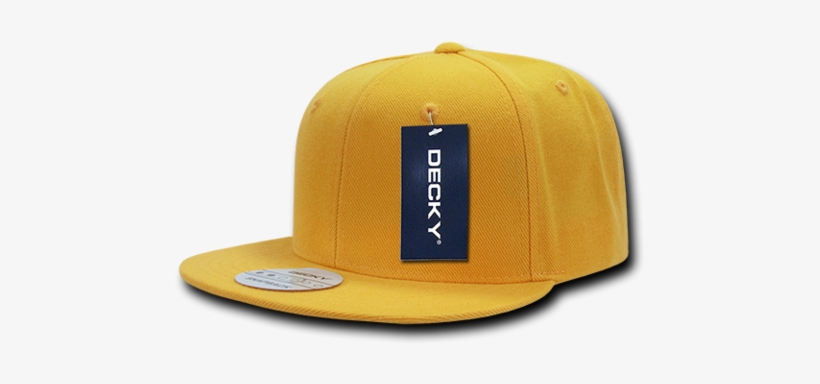 Blank Plain 6panel Solid Color Baseball Hat Flat Round - Decky Flat Bill Snapback Baseball Hats Caps Hat Cap, transparent png #3084939