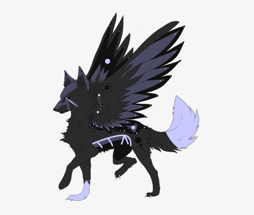 Demon Wolf With  Demon Wolf With Wings Clipart HD Png Download  vhv