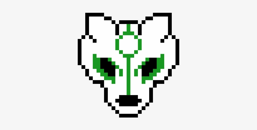 Neon Wolf - Tribal Wolf W/feathers Perler Necklace, transparent png #3085221