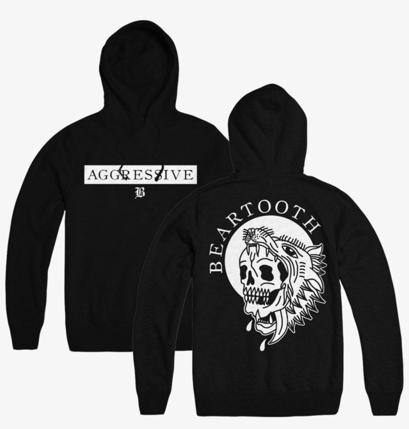Skull Wolf Hoodie - Beartooth Hoodie, transparent png #3085272