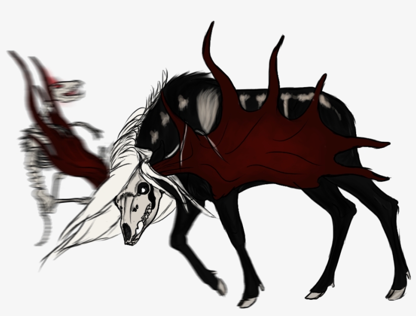 A Dark Laughter Of Amusment Slipped From Her Lips, - Wolf Skull With Antlers, transparent png #3085328