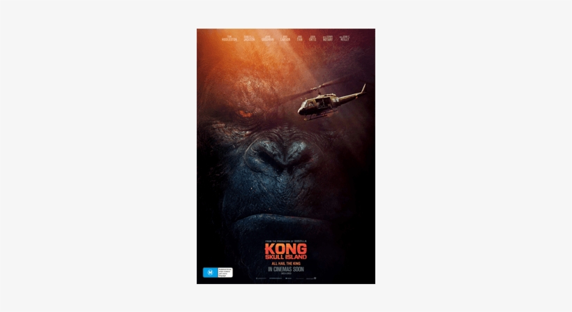 Poster: Kong: Skull Island- All Hail The King, 34x22in., transparent png #3085425