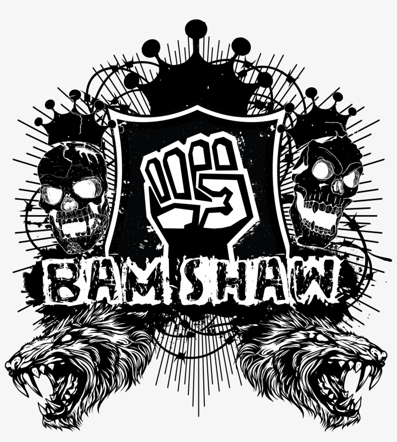 Bam Out Bamshawskullwolf - Skull And Flowers, transparent png #3085426