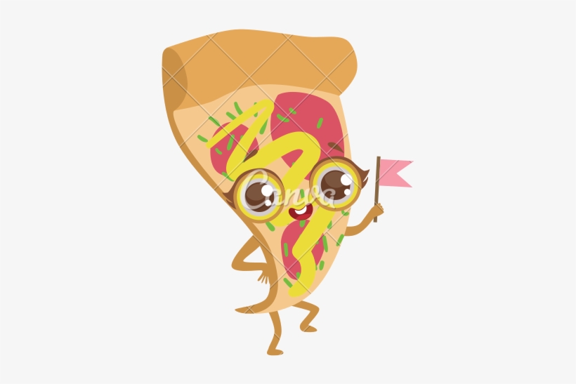 Pizza Slice Cartoon - Cute Anime Food, transparent png #3085767