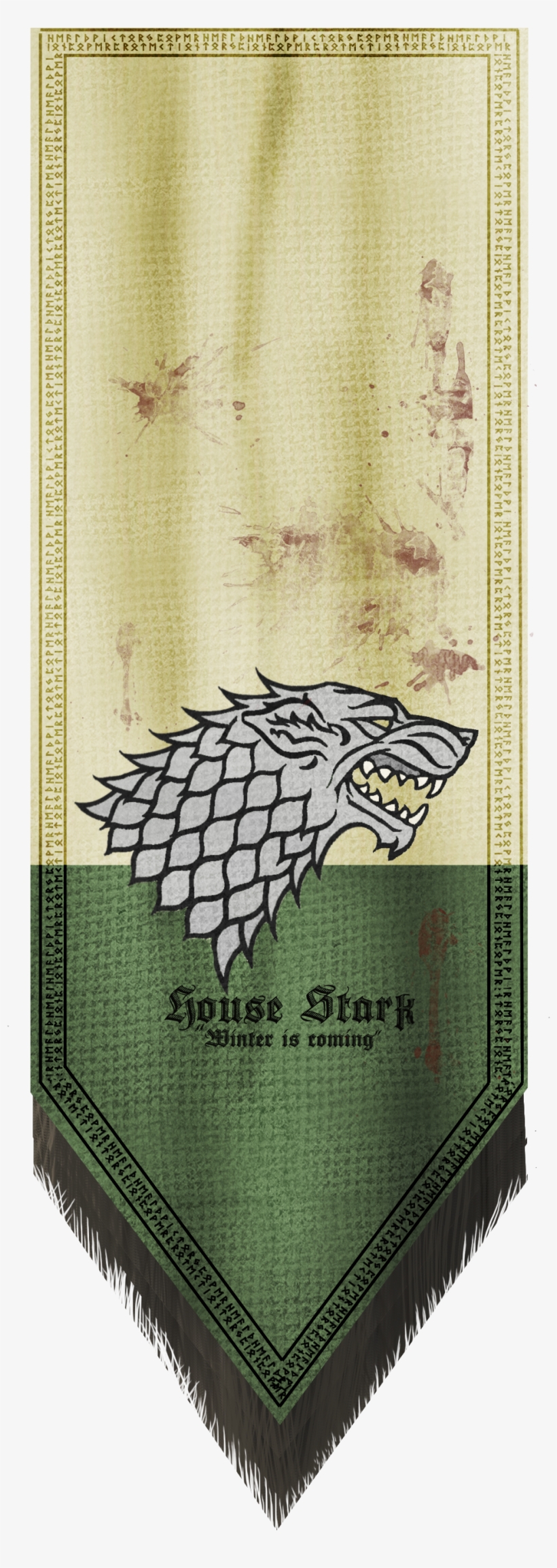 House Stark Banner By Andy-butnariu - Winter Is Coming Mugs, transparent png #3086890