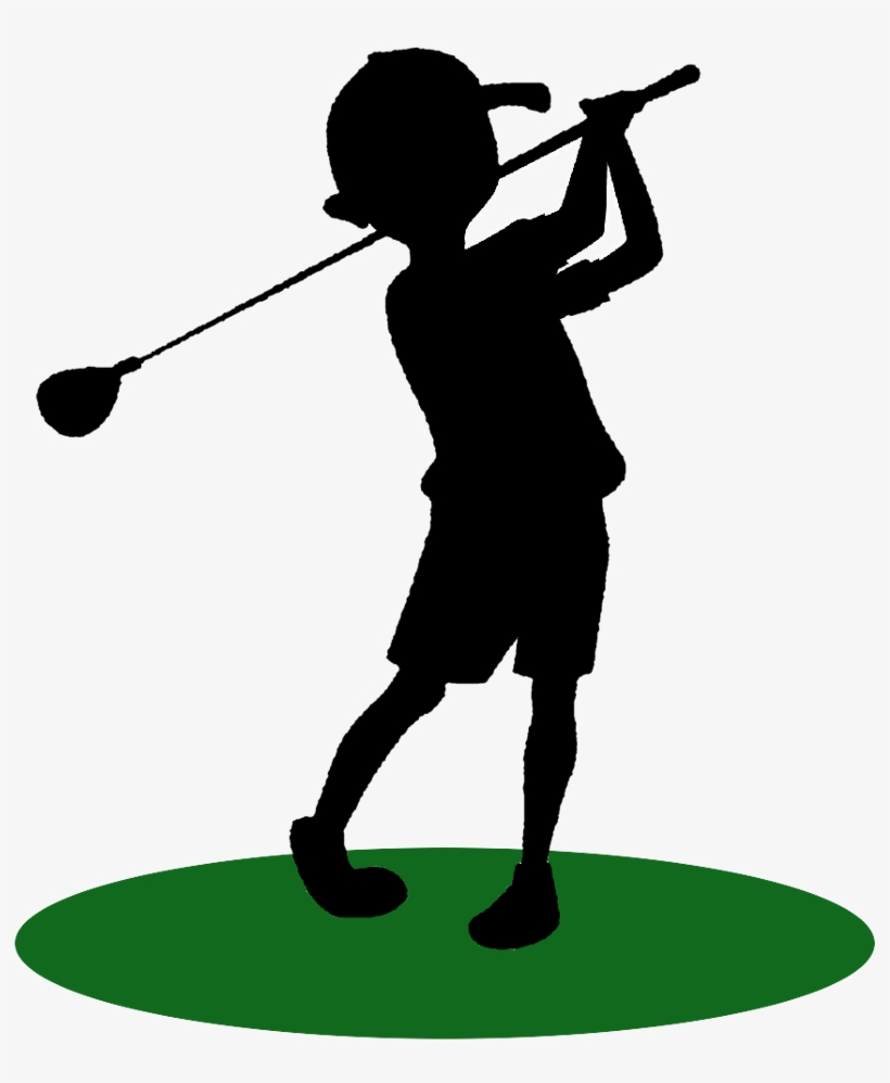 See Here Golf Clip Art Free Downloads - Kid Golfer Silhouette, transparent png #3087032