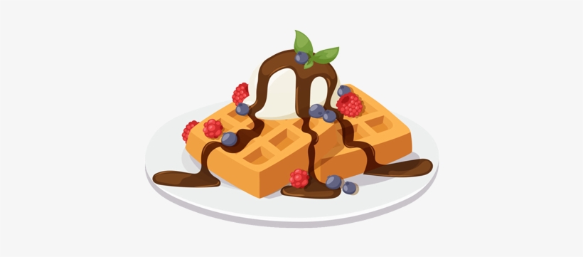 Belgian Waffle Update - Waffles And Cream Cartoon, transparent png #3087458
