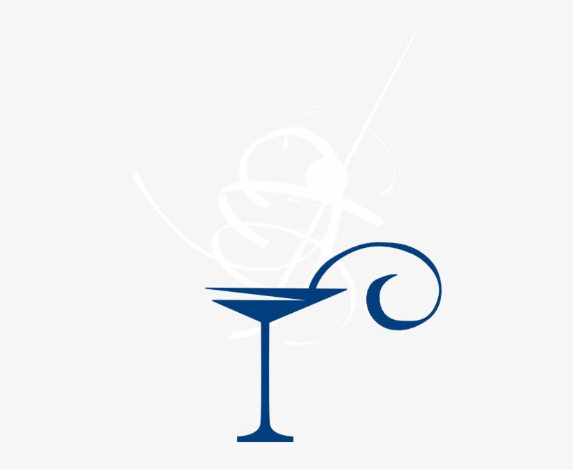 Blue Cocktail Glass Clipart, transparent png #3087522