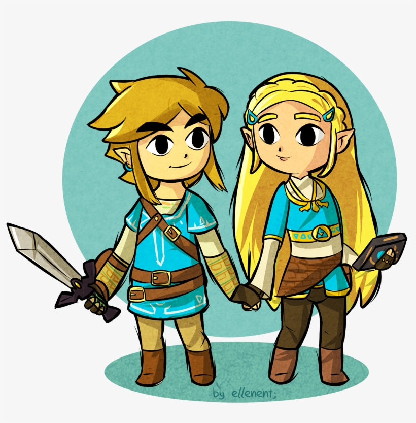 “botw Zelink In Wind Waker Style ” - Wind Waker Link Botw, transparent png #3087558