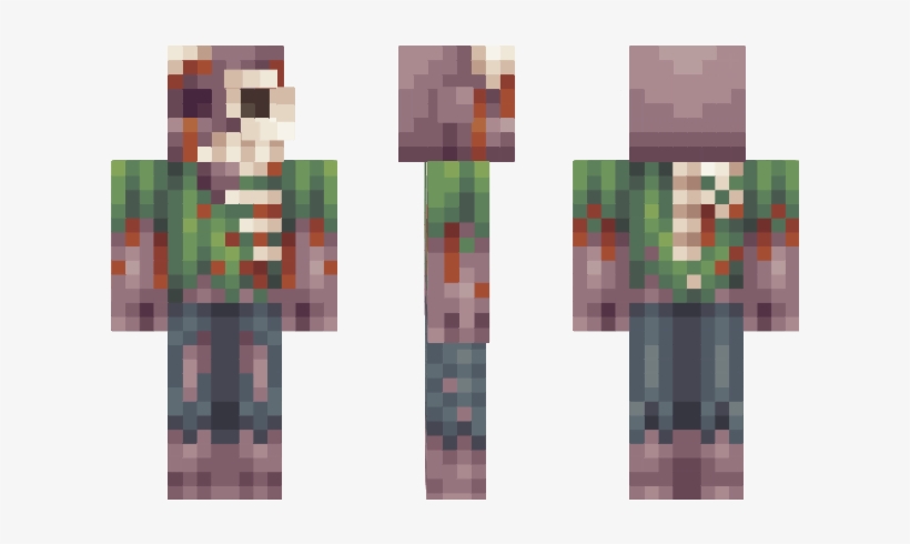 Decaying Zombie Minecraft Skin Minecraft Girl Skins, - Minecraft Skeleton Zombie Skin, transparent png #3087585