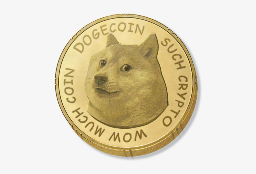 1x Dogecoin Cryptocoin Gold Plated- Doge Collective - Air Force Funny Patches, transparent png #3087903