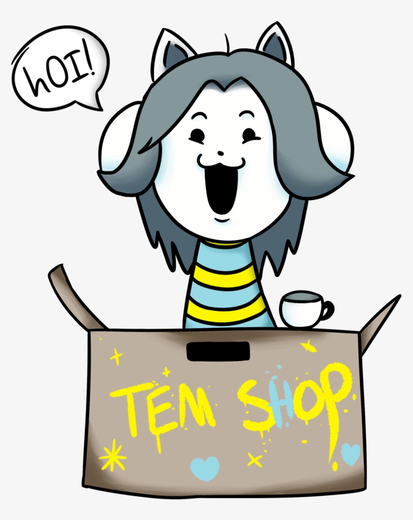 Temmie Wallpaper - Undertale Tem Shop Hoi, transparent png #3088001