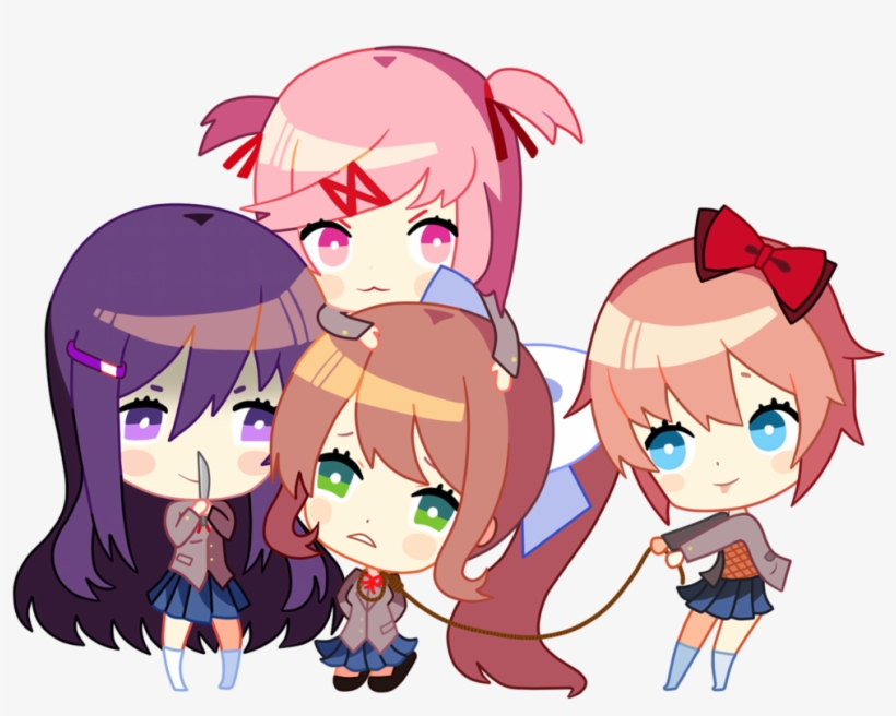 Doki Doki Literature Club Chibi, transparent png #3088158