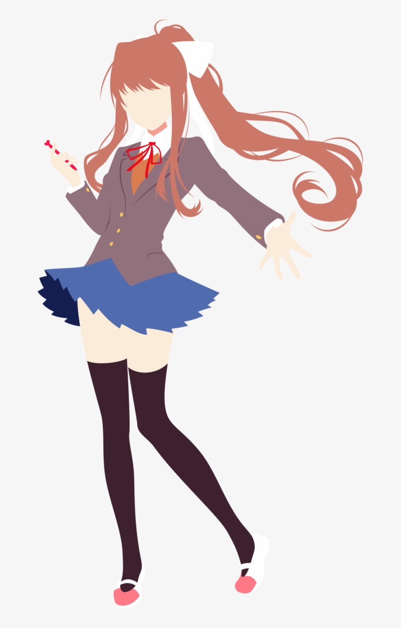 Doki Doki Literature Club - Doki Doki Literature Club Monika Sticker, transparent png #3088374