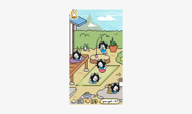 4 Temmie Atsume ” ” - Cartoon, transparent png #3088402