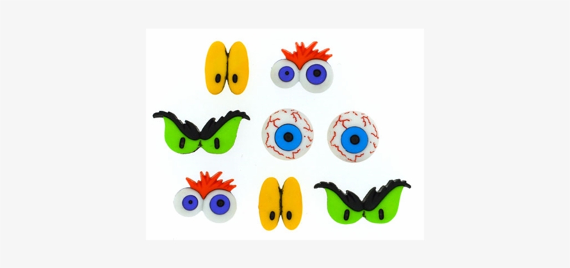 ''monster Eyes'' Halloween Buttons, 1/2 To 5/8'' Long, transparent png #3088636