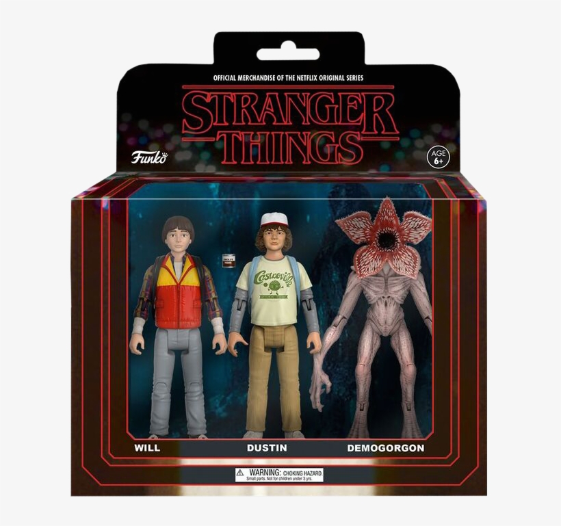 Will, Dustin And Demogorgon 3-pack Action Figure Set, transparent png #3088892