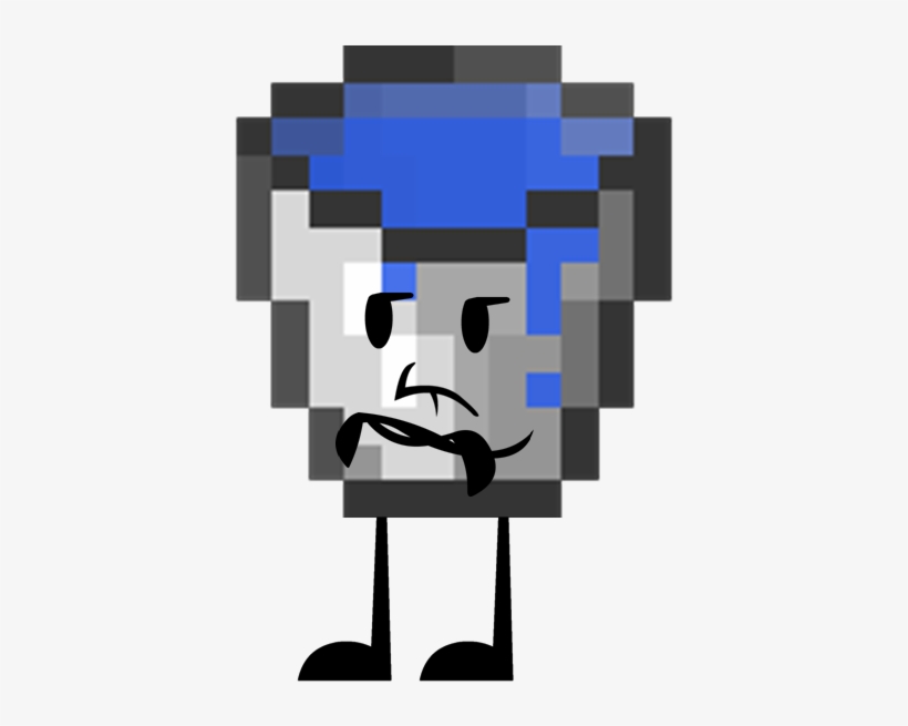 Water Bucket - Cubo De Agua Minecraft, transparent png #3089068