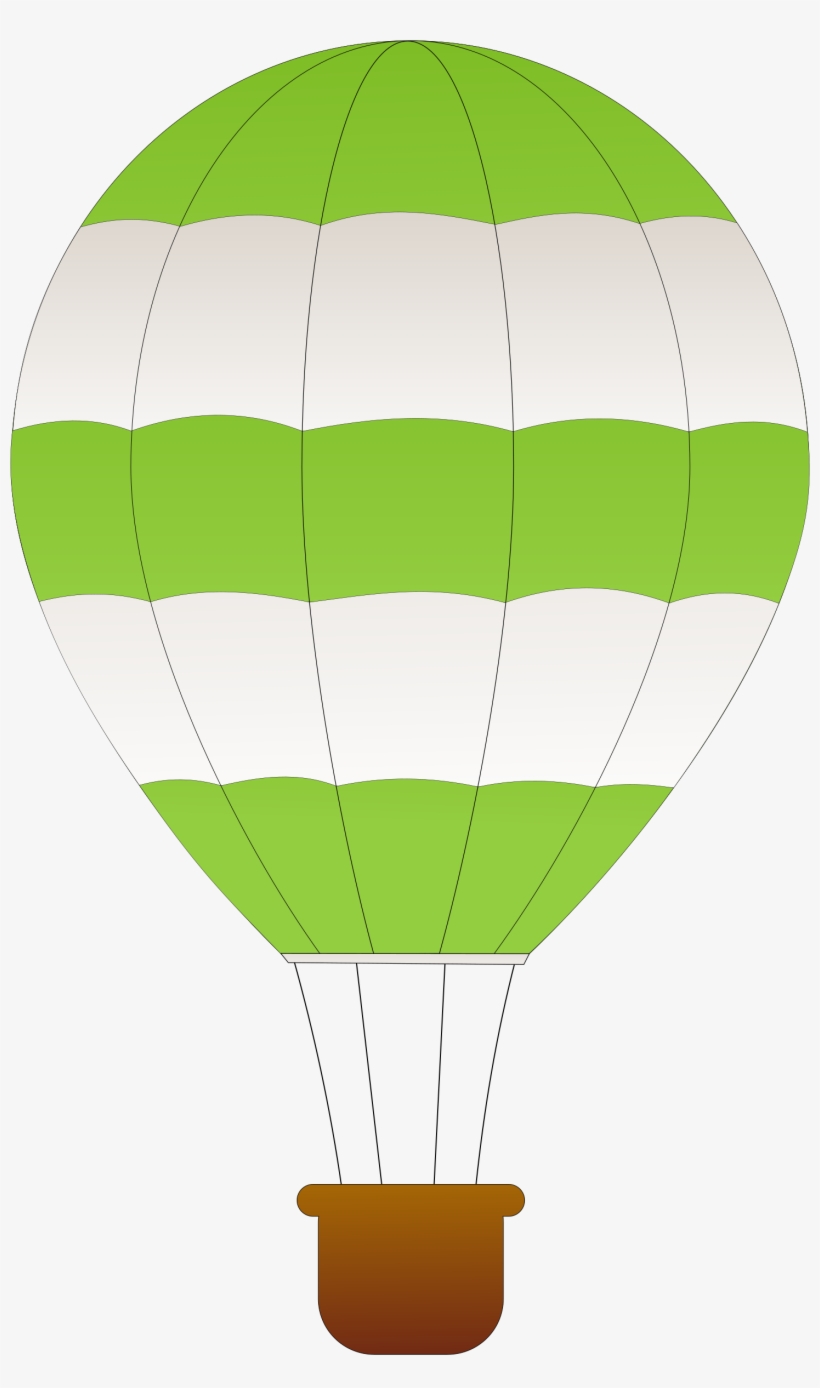 Big Image - Green Hot Air Balloon Clip Art, transparent png #3089132
