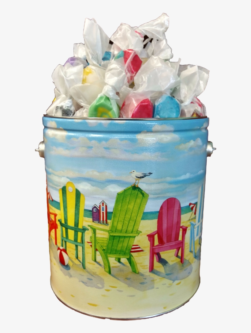 Salt Water Taffy Beach Theme Pail - Art.com Brighton Chairs Framed Art Print, transparent png #3089736