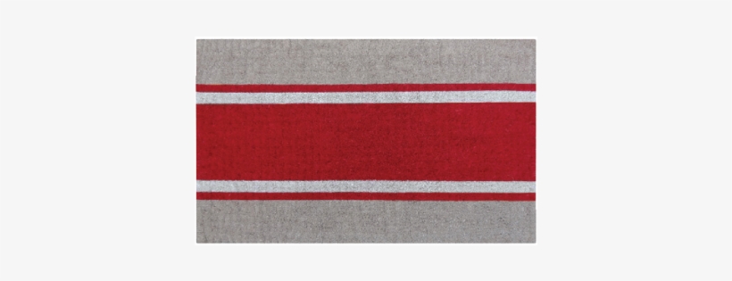 Grey And Red Horizontal Stripe Door Mat - Mat, transparent png #3089809