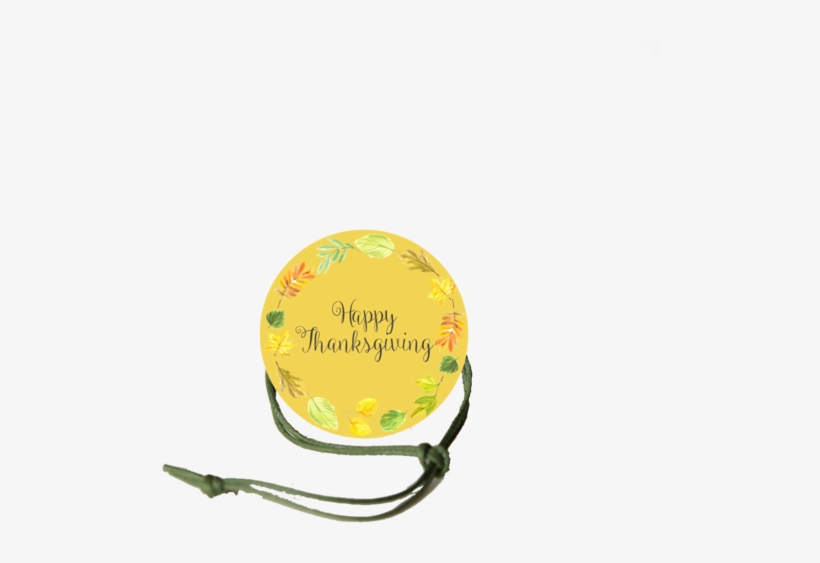 Gold Leaf Border Thanksgiving Napkin Knot - Mother's Day, transparent png #3091030