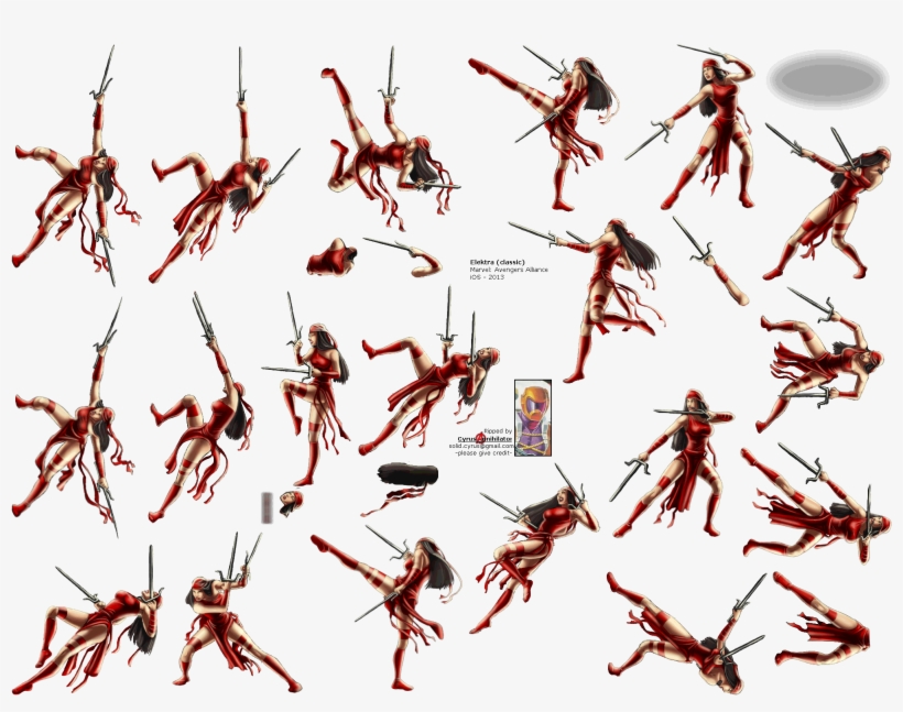 Click For Full Sized Image Elektra - Marvel Avengers Alliance Elektra, transparent png #3091334